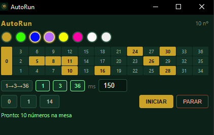Janela AutoRun do XUM BET